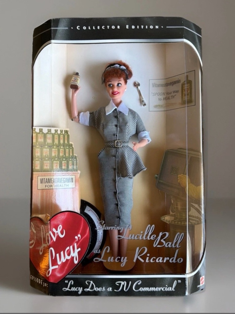 Mattel I Love Lucy Barbie Doll - Lucy Does A TV Commercial Collectors Edition